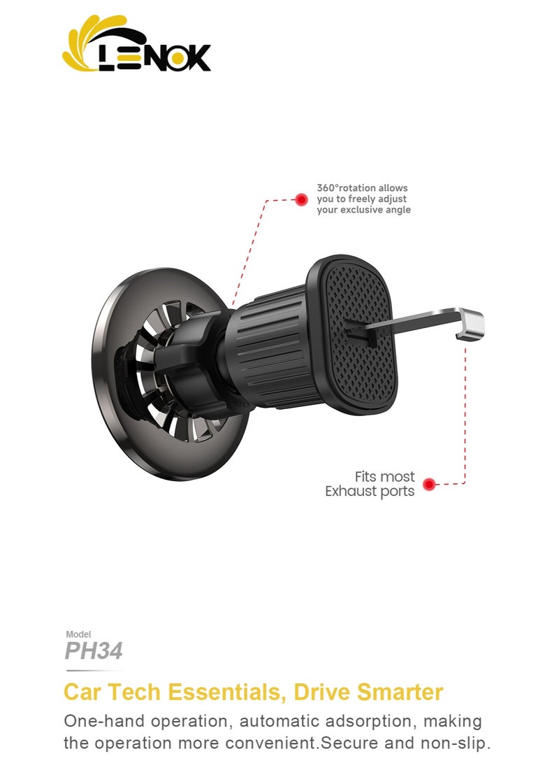 LENOK Car Phone Mount for Magsafe Air Vent Car Mount Magnetic Phone Holder Compatible with iPhone 17 16 15 14 13 12/Samsung, All Smartphones - Image 3